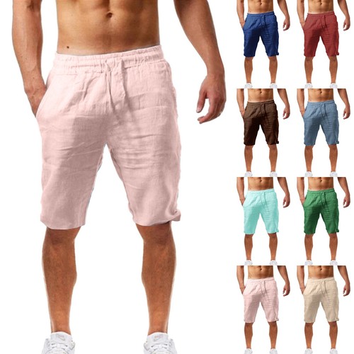 Herren baumwolle leinen - leinen, shorts