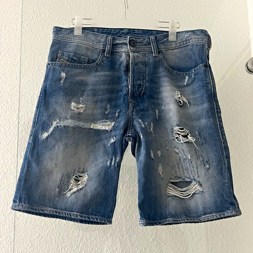 Diesel jeansshorts denim blau - denim,