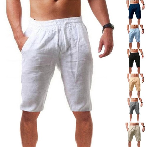 Herren baumwolle leinen shorts - herren,